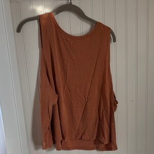 Girlfriend collective terracotta colored cropped tank 4XL